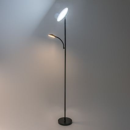 Rabalux - LED Ρυθμιζόμενη επιδαπέδια λάμπα LED/23W/230V 3000/4200/6500 μαύρη