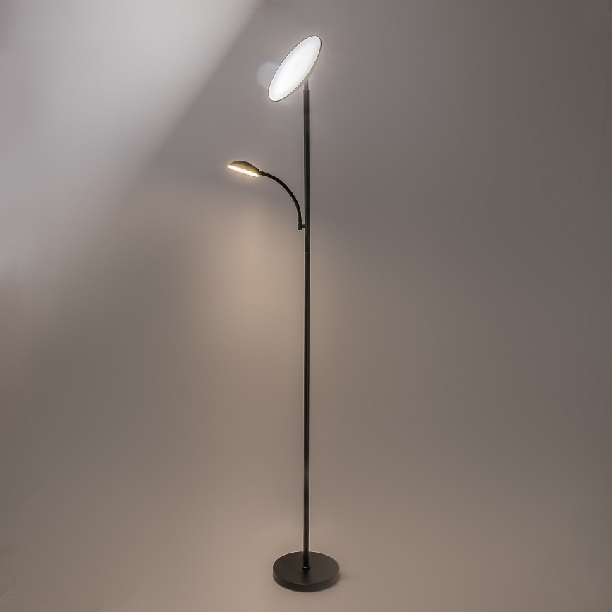 Rabalux - LED Ρυθμιζόμενη επιδαπέδια λάμπα LED/23W/230V 3000/4200/6500 μαύρη