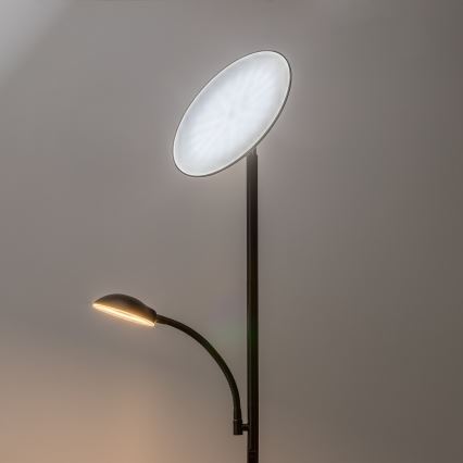 Rabalux - LED Ρυθμιζόμενη επιδαπέδια λάμπα LED/23W/230V 3000/4200/6500 μαύρη