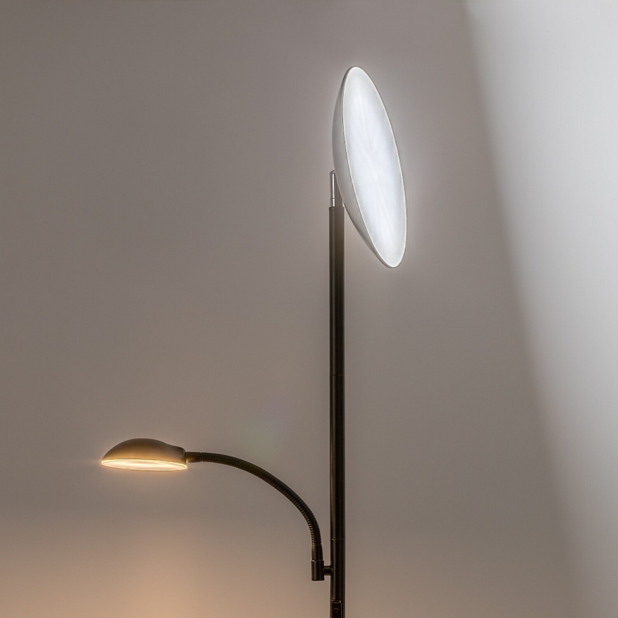 Rabalux - LED Ρυθμιζόμενη επιδαπέδια λάμπα LED/23W/230V 3000/4200/6500 μαύρη