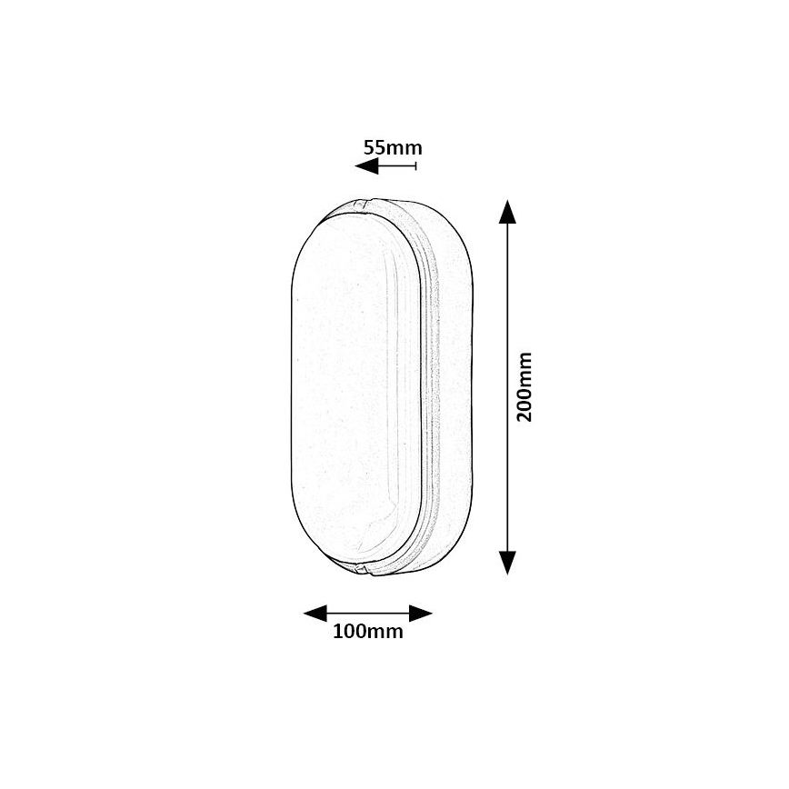 Rabalux - Εξωτερικό οροφής φωτιστικό LED/15W/230V IP54 μαύρο