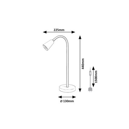 Rabalux - Επιτραπέζιο φωτιστικό 1xGU10/7W/230V εκρού