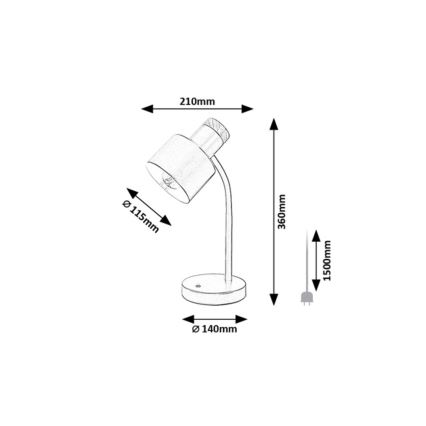 Rabalux - Επιτραπέζιο φωτιστικό 1xE27/20W/230V χακί