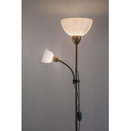 Rabalux - Φωτιστικό δαπέδου 1xE27/60W/230V + 1xE14/25W μπεζ