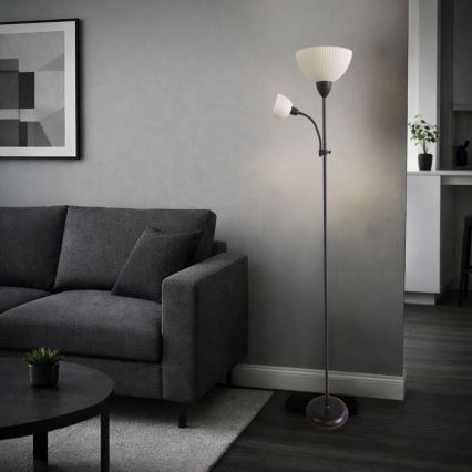 Rabalux - Επιδαπέδιο φωτιστικό 1xE27/60W/230V + 1xE14/25W μαύρο