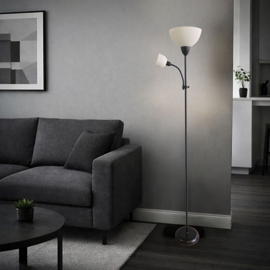 Rabalux - Επιδαπέδιο φωτιστικό 1xE27/60W/230V + 1xE14/25W μαύρο