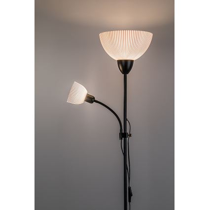 Rabalux - Επιδαπέδιο φωτιστικό 1xE27/60W/230V + 1xE14/25W μαύρο
