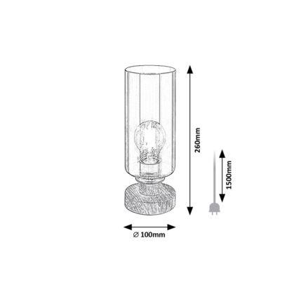 Rabalux - Eπιτραπέζια λάμπα 1xE27/25W/230V δρυς