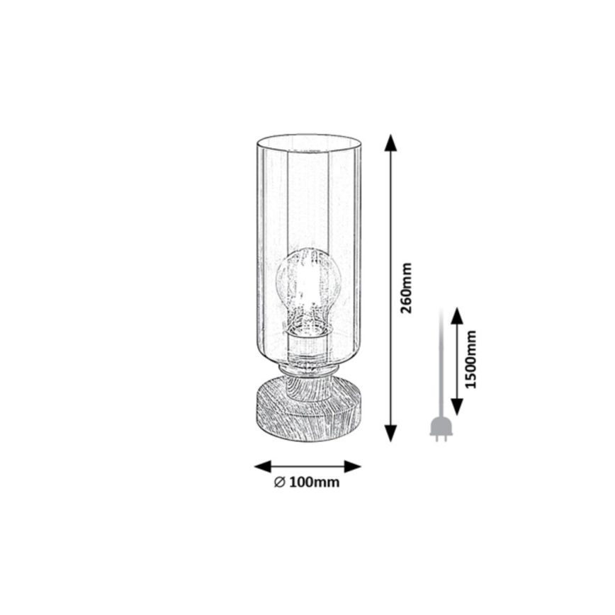 Rabalux - Eπιτραπέζια λάμπα 1xE27/25W/230V δρυς