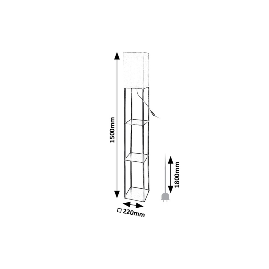 Rabalux - Επιδαπέδια λάμπα with shelves 1xE27/40W/230V