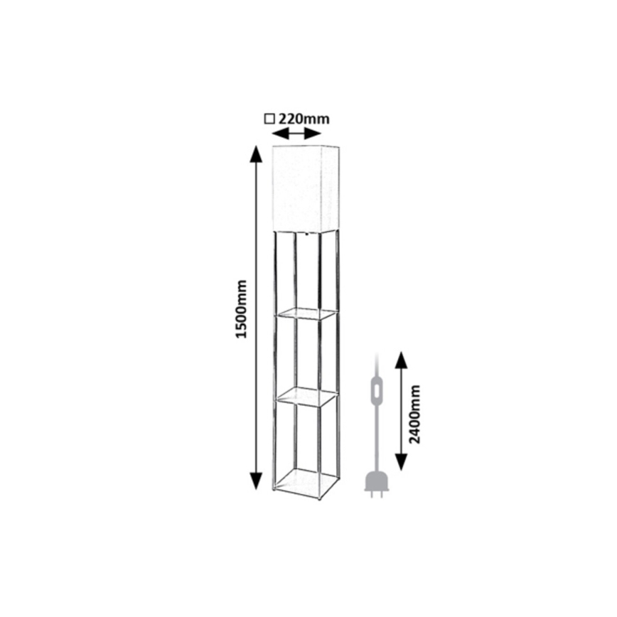 Rabalux - Επιδαπέδιο φωτιστικό με ράφια 1xE27/40W/230V μπεζ