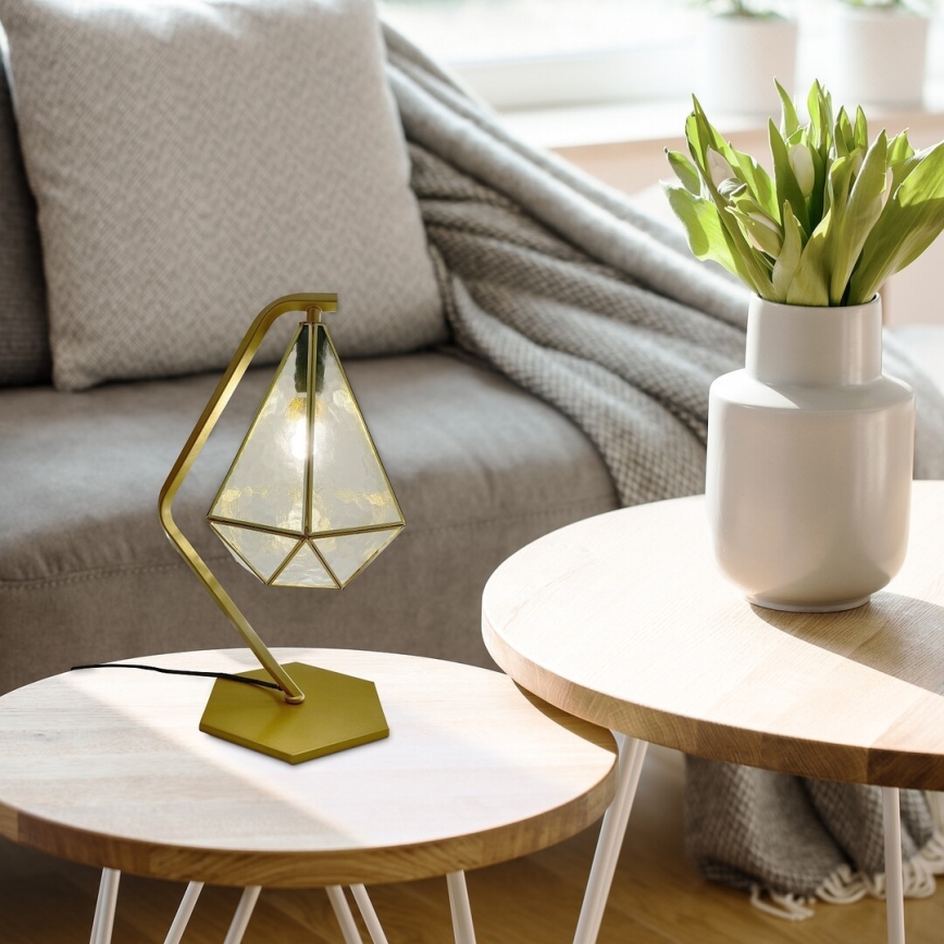 Rabalux - Tiffany γυαλί βιτρό Επιτραπέζιο φωτιστικό 1xE14/40W/230V χρυσό