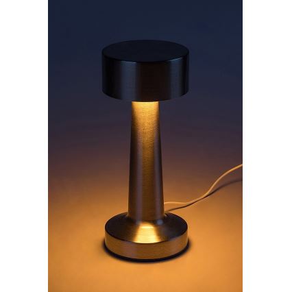 Rabalux - Επαναφορτιζόμενος επιτραπέζιος φωτιστικό LED αφής LED/2,7W/5V 1200mAh 3000/4000/6000K ματ χρώμιο