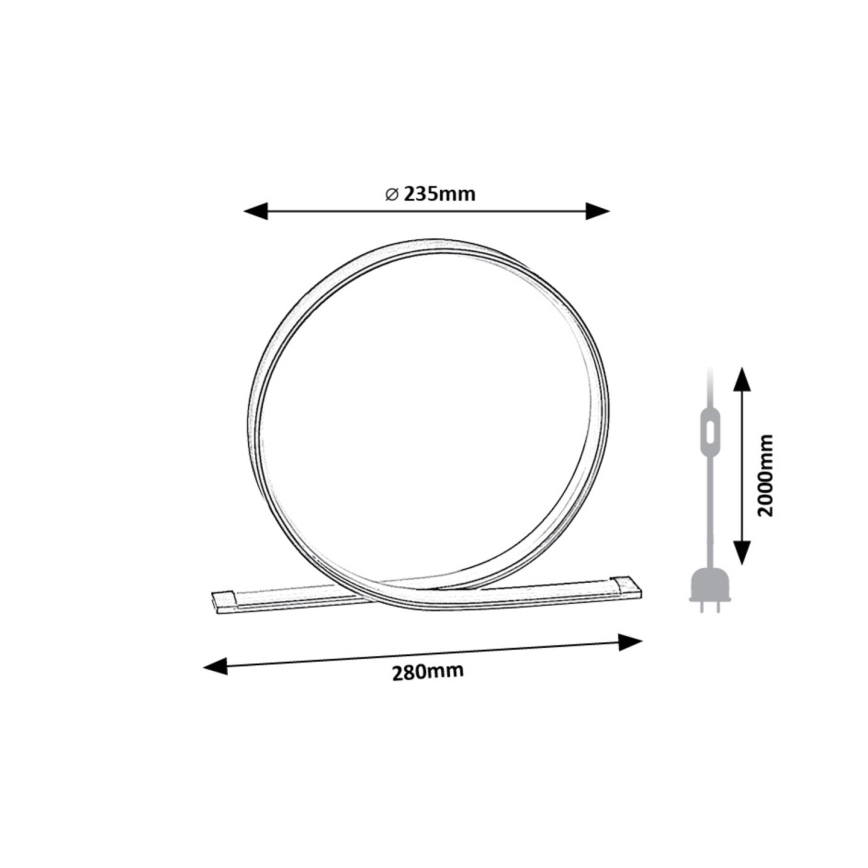 Rabalux - Επιτραπέζια λάμπα LED LED/5W/230V 4000K μαύρο
