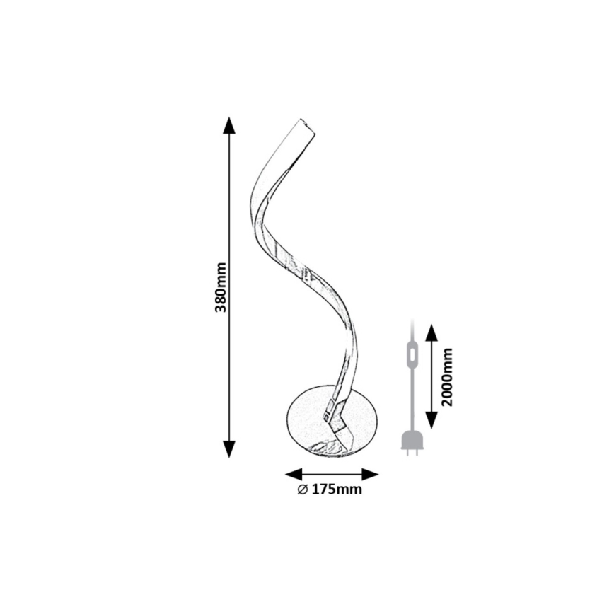 Rabalux - Επιτραπέζιο φωτιστικό LED LED/3W/230V 4000K γυαλιστερό χρώμιο