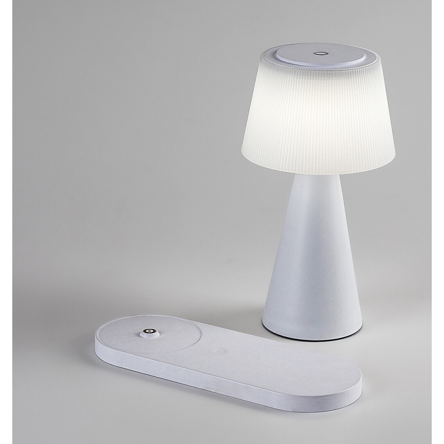 Rabalux - LED Dimmable επαναφορτιζόμενο επιτραπέζιο φωτιστικό	 με ασύρματη φόρτιση LED/5W/5V 3000/4000/5000K