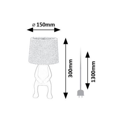 Rabalux - Eπιτραπέζιο φωτιστικό 1xE14/40W/230V λευκό