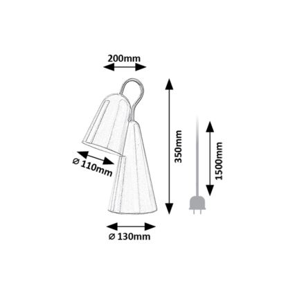 Rabalux - Επιτραπέζιο φωτιστικό LED 1xE14/4W/230V μαύρο