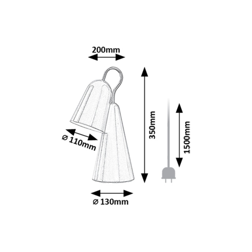 Rabalux - Επιτραπέζιο φωτιστικό LED 1xE14/4W/230V μαύρο
