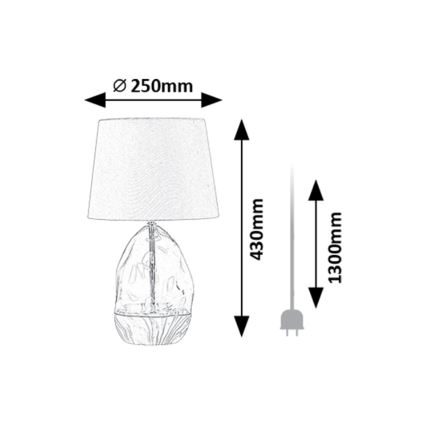 Rabalux - Eπιτραπέζιο φωτιστικό 1xE27/40W/230V λευκό