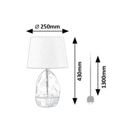 Rabalux - Eπιτραπέζιο φωτιστικό 1xE27/40W/230V γκρι