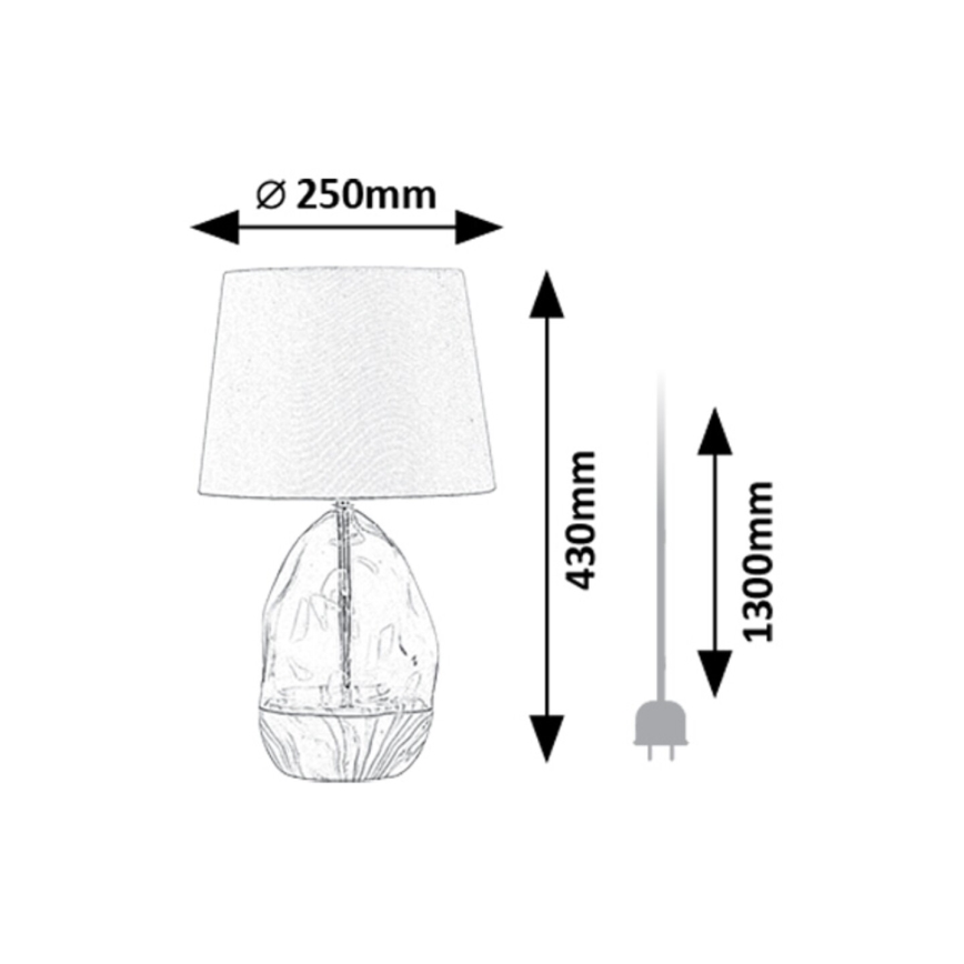 Rabalux - Eπιτραπέζιο φωτιστικό 1xE27/40W/230V γκρι
