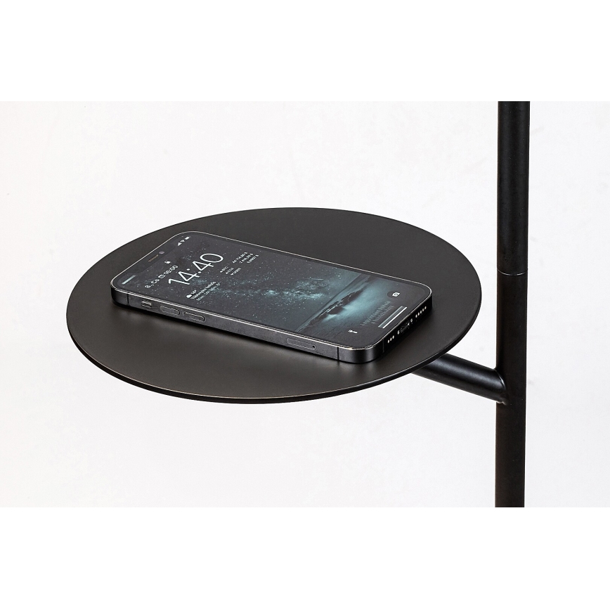 Rabalux - Επιδαπέδια λάμπα με ράφι 1xE27/40W/230V μαύρο