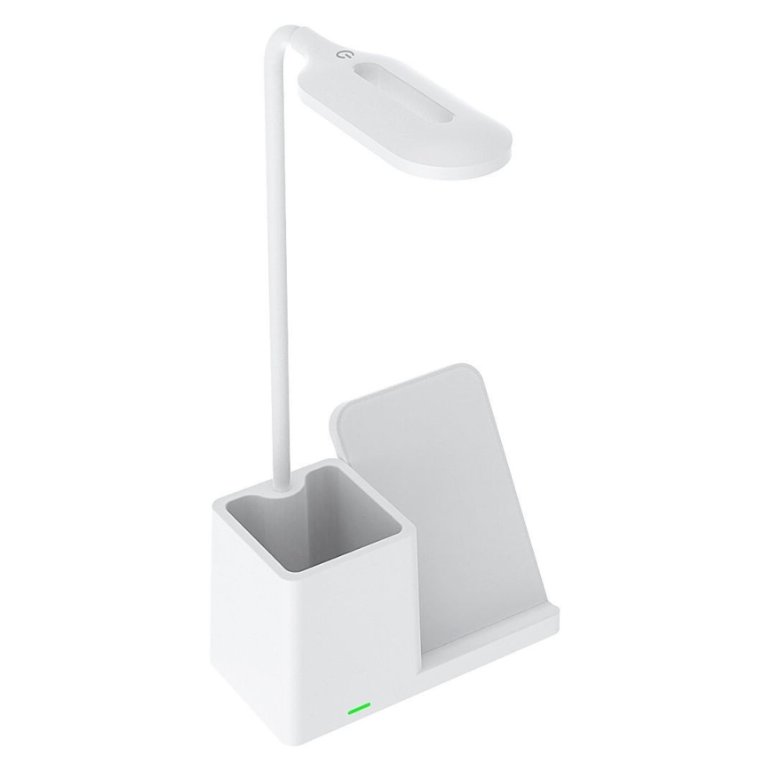 Rabalux - LED Dimmable επιτραπέζιο φωτιστικό με ασύρματη φόρτιση QI LED/4W/5V 3000/4000/6500K λευκό