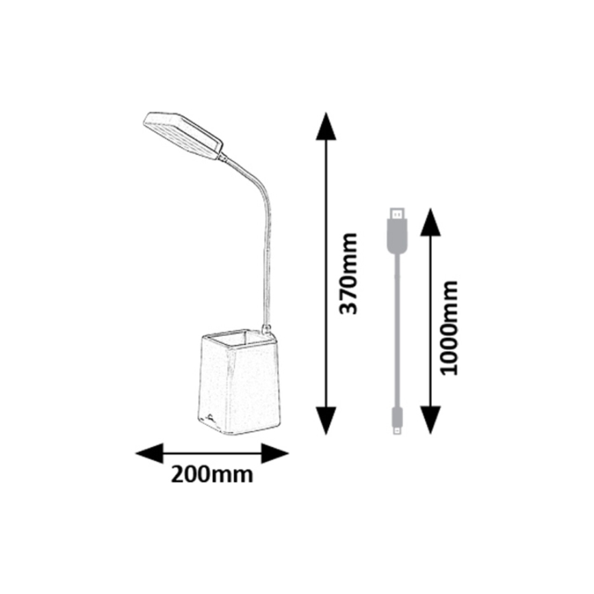 Rabalux - Επιτραπέζιο φωτιστικό LED ντιμαριζόμενο LED/6W/230V 5000K μπλε