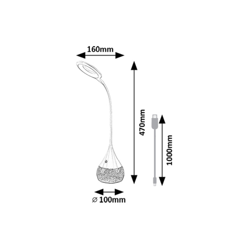 Rabalux - LED RGB Eπιτραπέζιο φωτιστικό  LED/4W/230V λευκό