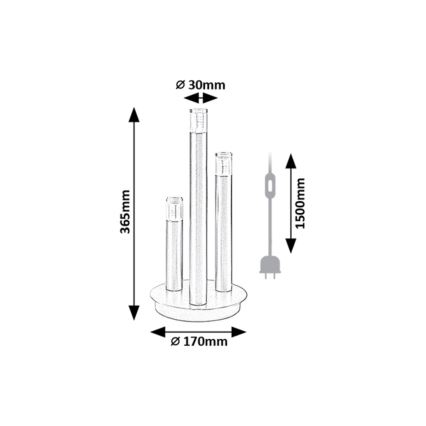 Rabalux - Eπιτραπέζιο φωτιστικό 3xG9/5W/230V χρυσό