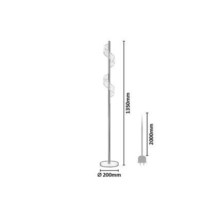 Rabalux - Ρυθμιζόμενη επιδαπέδια LED λάμπα αφής LED/12W/230V 3000K
