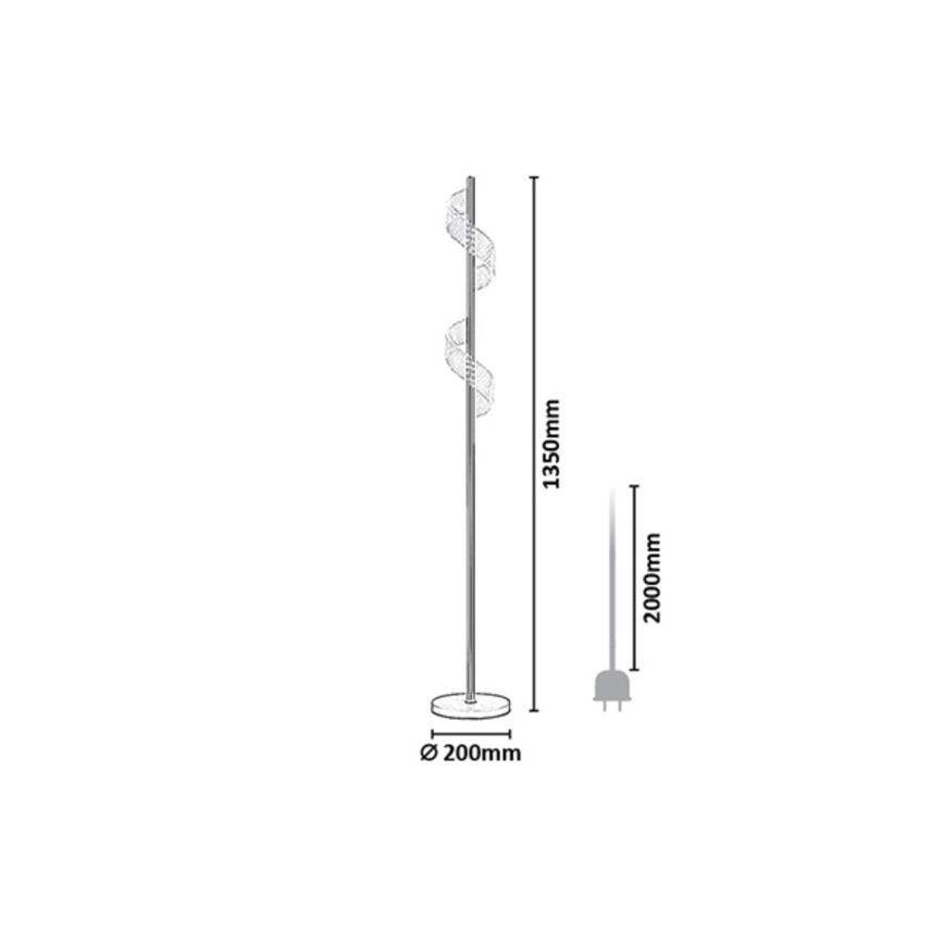 Rabalux - Ρυθμιζόμενη επιδαπέδια LED λάμπα αφής LED/12W/230V 3000K