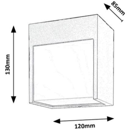 Rabalux - LED Επιτοίχιο φωτιστικό εξωτερικού χώρου LED/12W/230V μαύρο IP54