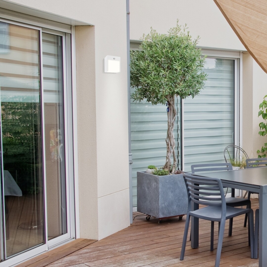 Rabalux - Εξωτερικό επιτοίχιο φωτιστικό LED με αισθητήρα LED/12W/230V λευκό IP44