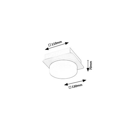 Rabalux - Φωτιστικό οροφής μπάνιου LED LED/5W/230V IP44 4000K μαύρο