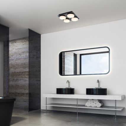 Rabalux - LED Οροφιαίο φωτιστικό μπάνιου 4xLED/5,2W/230V IP44 μαύρο