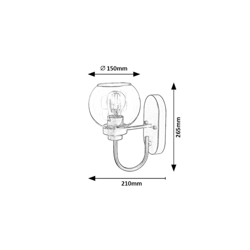 Rabalux - Επιτοίχιο φωτιστικό μπάνιου 1xE27/15W/230V IP44