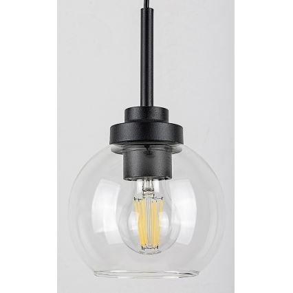 Rabalux - Bathroom πολύφωτο on a string 1xE27/15W/230V μαύρο IP44