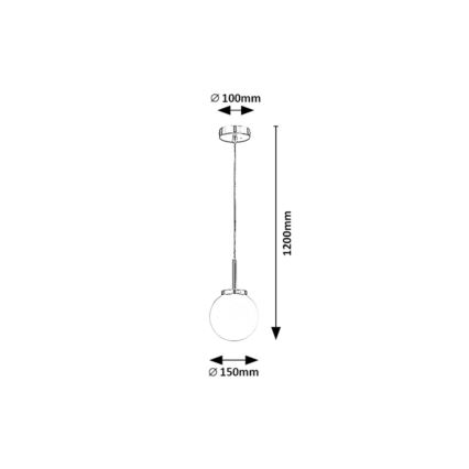 Rabalux - Κρεμαστό φωτιστικό οροφής μπάνιου 1xE14/40W/230V IP44 γυαλιστερό χρώμιο