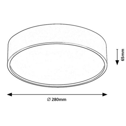 Rabalux - Φωτιστικό οροφής LED LED/18W/230V IP44 4000K διάμετρος 28 cm μαύρο