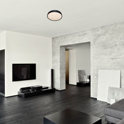 Rabalux - LED οροφιαίο φωτιστικό με αισθητήρα LED/19W/230V IP44 4000K διάμ. 28,5 εκ. μαύρο