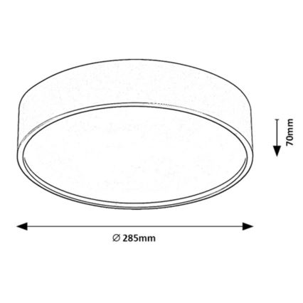 Rabalux - Φωτιστικό οροφής LED με ένα αισθητήρα LED/19W/230V IP44 4000K διάμετρος 28,5 cm μαύρο