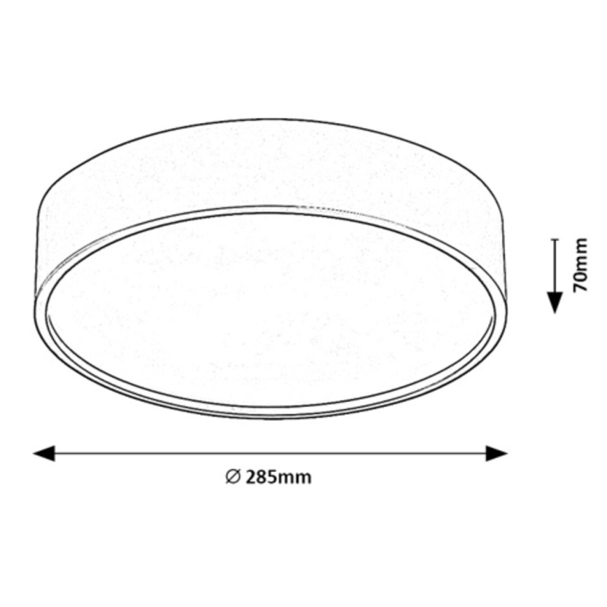 Rabalux - Φωτιστικό οροφής LED με ένα αισθητήρα LED/19W/230V IP44 4000K διάμετρος 28,5 cm μαύρο