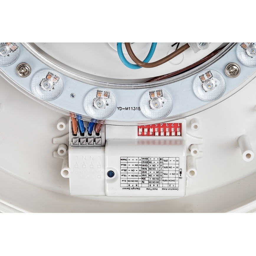 Rabalux - LED Οροφιαίο φωτιστικό με αισθητήρα LED/19W/230V IP44 4000K διάμ. 28,5 εκ. λευκό