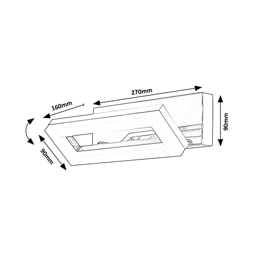 Rabalux - Φωτιστικό τοίχου μπάνιου LED LED/15W/230V 4000K IP44