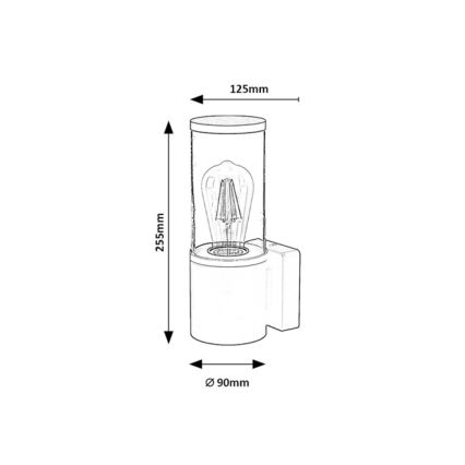 Rabalux - Εξωτερικό φωτιστικό τοίχου 1xE27/60W/230V IP44