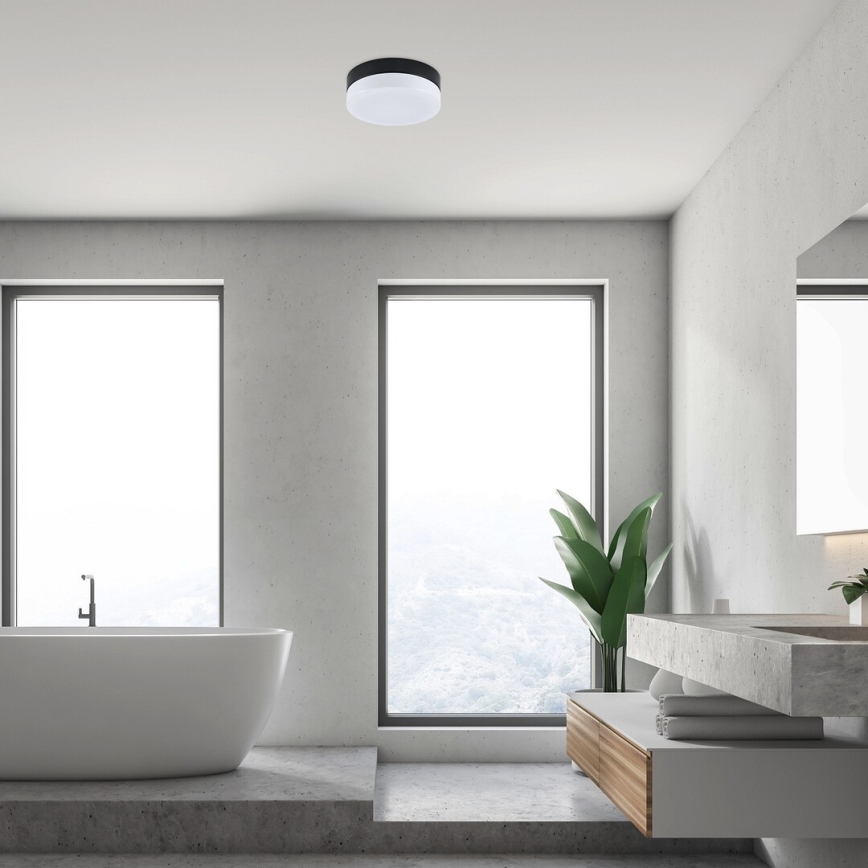 Rabalux - Φωτιστικό οροφής μπάνιου LED LED/18W/230V IP44 4000K διάμετρος 28 cm μαύρο