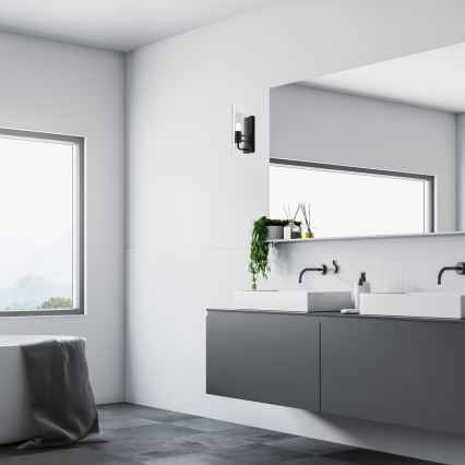 Rabalux - Επιτοίχιο φωτιστικό μπάνιου 1xE14/12W/230V IP44 μαύρο