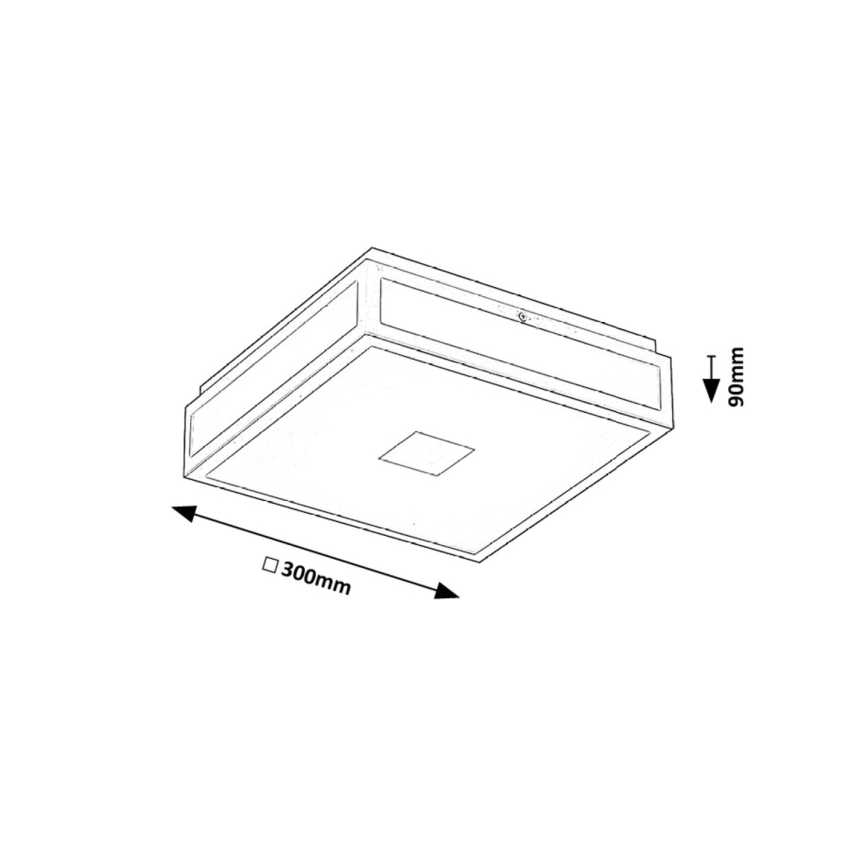 Rabalux - Φωτιστικό οροφής μπάνιου LED LED/18W/230V IP44 30x30 cm λευκό